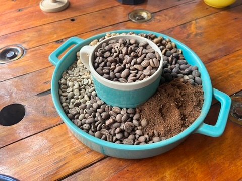 From green bean to roasted · the full journey